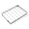 Stainless Steel BBQ Skewer Rack Universal Kebab Stand Foldable Rotating Skewer Holder for Kitchen Patio Outdoor Camping BBQ Tool