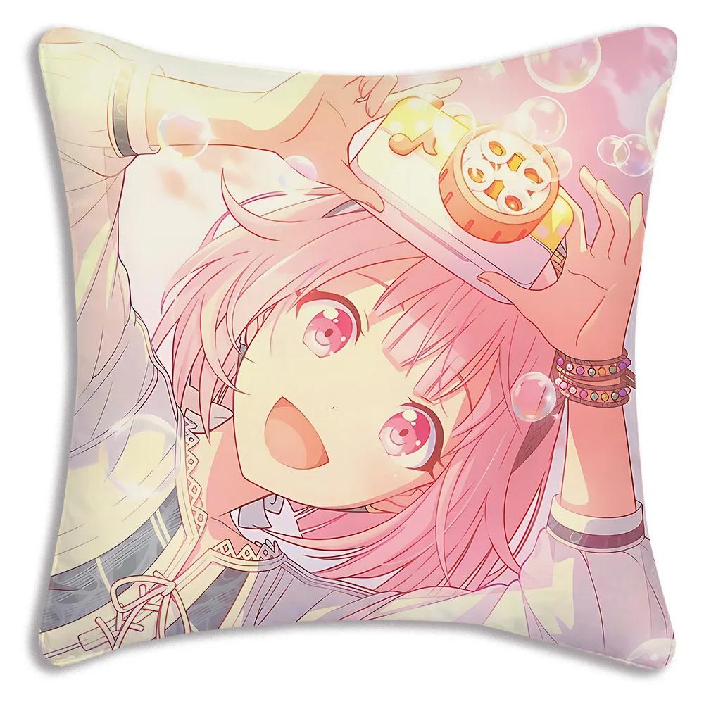 Game Manga Anime Otori Emu Chibi Pillow Covers Cartoon Sofa Decorative Home Double-sided Printing Short Plush Cute Cushion Cover