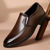 New Men PU Leather Shoes Formal Dress Shoes for Men Party Wedding Office Work Shoe Slip on Business Casual Oxfords Zapatos