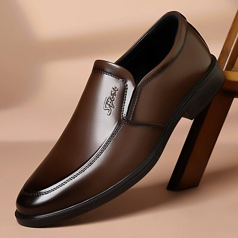 New Men PU Leather Shoes Formal Dress Shoes for Men Party Wedding Office Work Shoe Slip on Business Casual Oxfords Zapatos