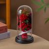 Ewige Blume Glasabdeckung Rose Qixi Festival Valentinstag Weihnachtsgeschenk Simulationsblume Geschenk Heimdekoration