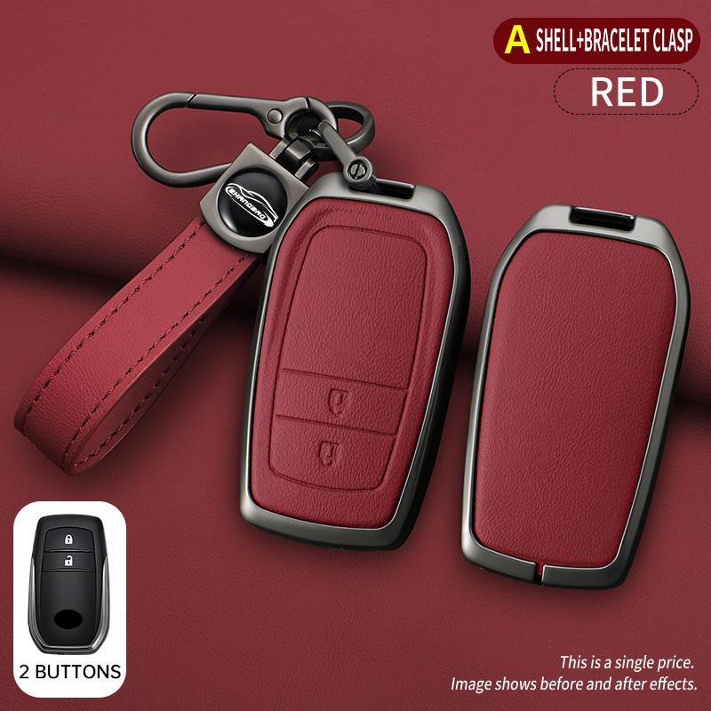 2 3 4 5 6 Buttons Car Key Case Cover For Toyota Gr Sport C-Hr Gazoo Rav4 Racing Mirai Avensis Zinc Alloy Keychain Accessories