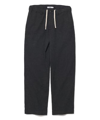 PARTIMENTO Vintage Slub Relaxed Pants Black