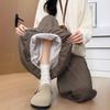 Maillard Coffee-colored Glutinous Rice Bud Culottes Women's Autumn New High-waisted Small-character Wide-leg Bloomers