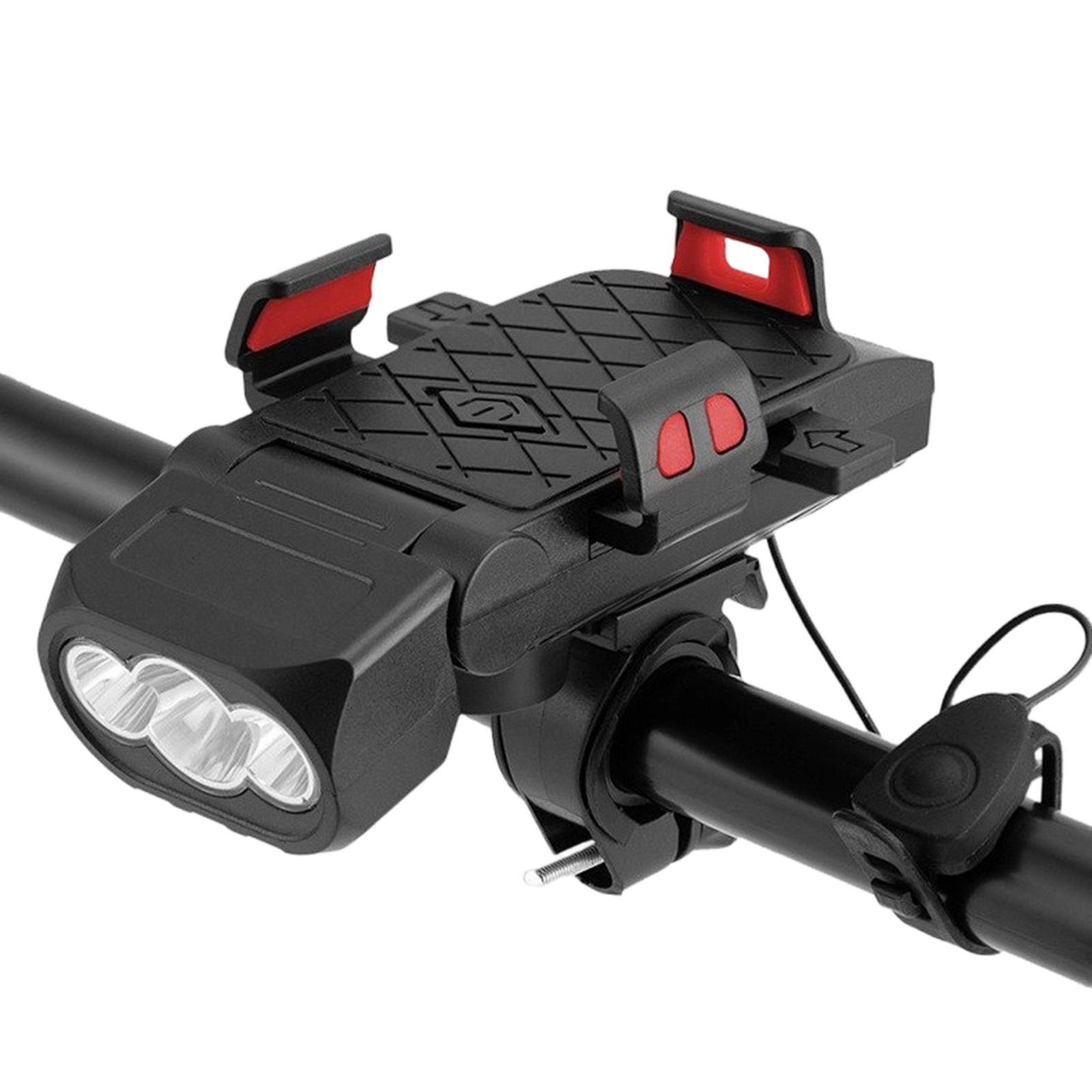 

Передний фонарь с гудком и держателем для телефона Велосипедная фара Многофункциональная лампа-держатель для телефона Велосипедные аксессуары One Size