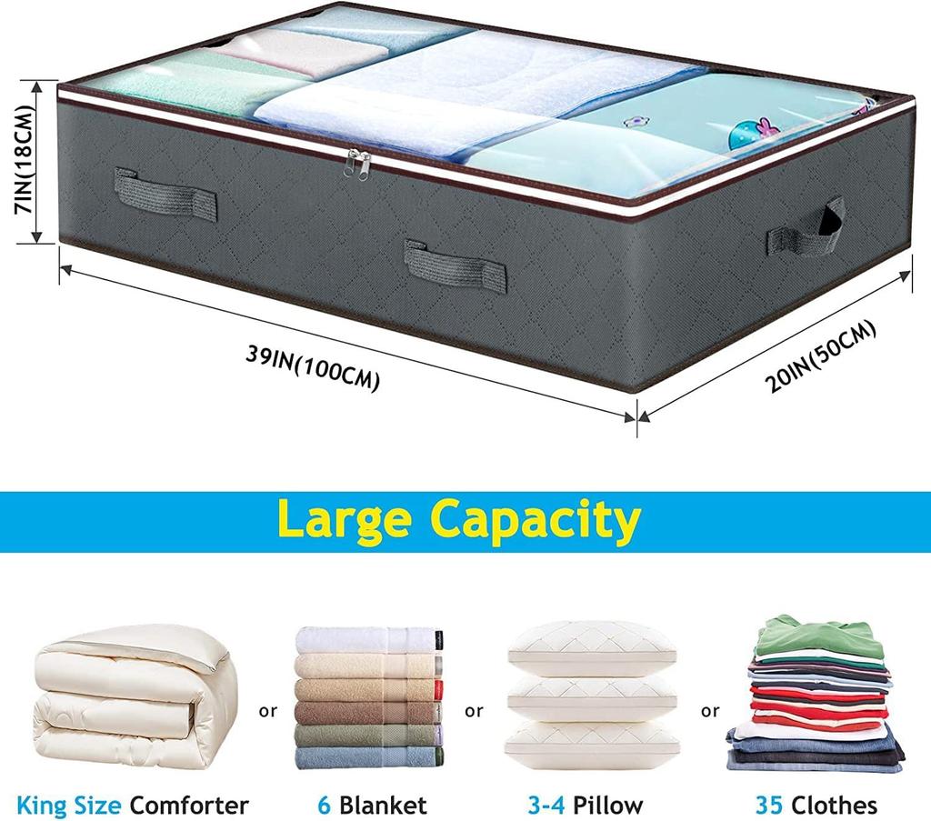 Quilt Storage Bag Closet Clothes Dustproof Moisture-proof Organizer Foldable Storage Boxes