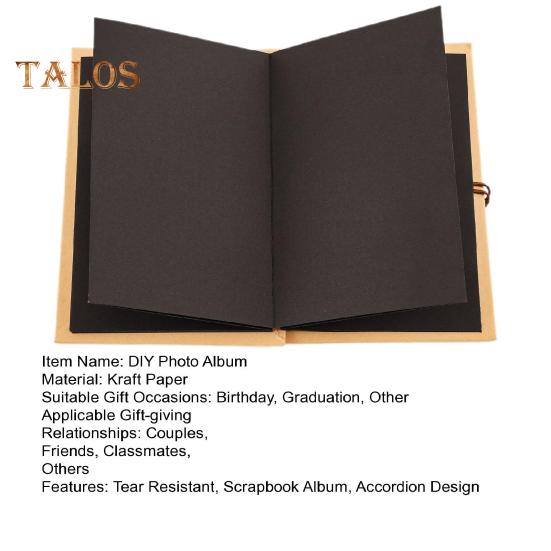 Harmonikové fotoalbum Natahovací kraftový papír Scrapbook Skládací DIY suvenýr Kniha Scrapbook Album Dárek ke svatebním narozeninám promoce
