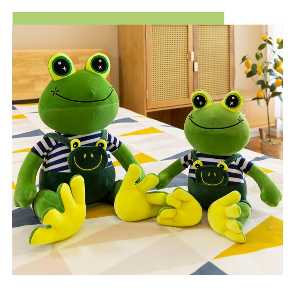 20CM Couple Frog Doll Green Dragon Coach Frog Doll Toy Doll Holiday Gift