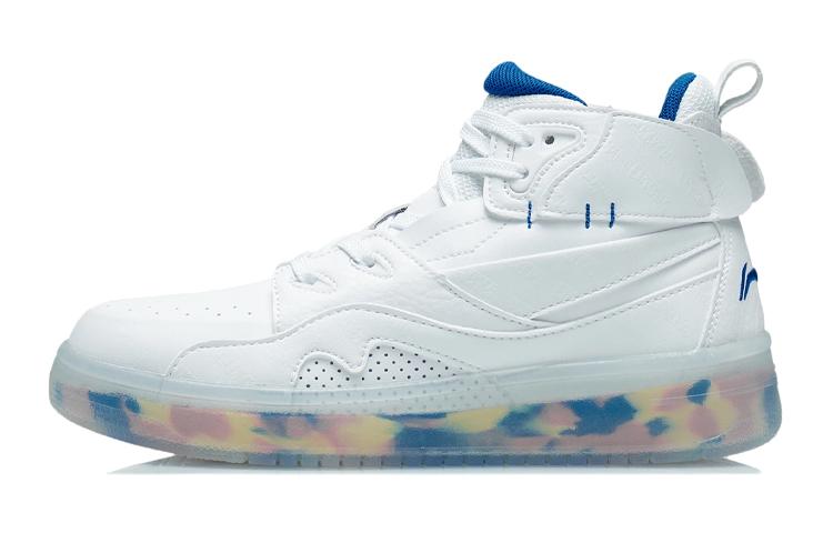 Li Ning YOUNG 937 High top Kids  Skateboarding Shoes Standard White YKCR150-7 32
