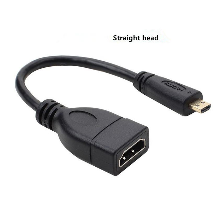 

15cm up down Right Left Angled HDMI-Compatible Cable Micro HD Male to HD Female Adapter Connector for HDTV