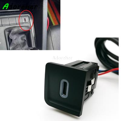 1PC For VW Sagitar 2015 2016 2017 2018 Car Modified Phone Charging Adapter Socket Type-C PD Charger Socket Interface Accessories