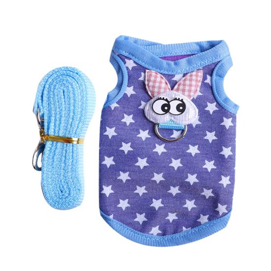 

1 комплект одежды для домашних животных с трехмерным узором, прочный подшиваемый принт, легкий, мягкий на ощупь, сохраняет тепло M небесно-голубой