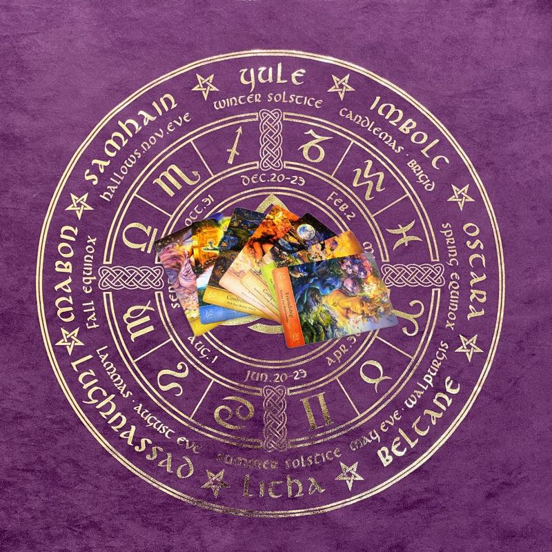 Square Flannel Tarot Altar Cloth Card Board Game Astrology for Oracle Card Pad Table Cover Card Mat Divination Tableclot