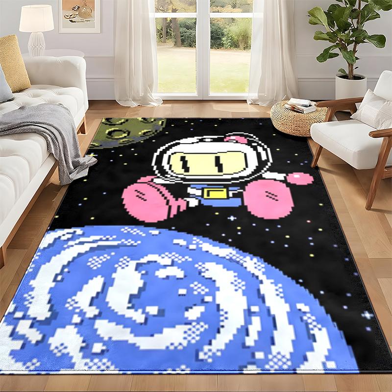 Bomberman Carpet Door Mat for Living Room or Bedroom Protective Mat Under Chair Office Decoration Christmas Gift Birthday Present