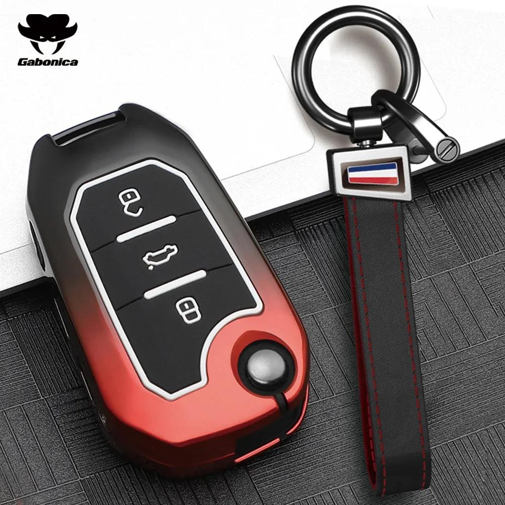 New Zinc Alloy Shell For Peugeot Gt 208 2008 308 3008 408 508 107 301 Citroen C4 Cactus C5 Ds4 Ds5 Car Key Cover Case Holder Fob