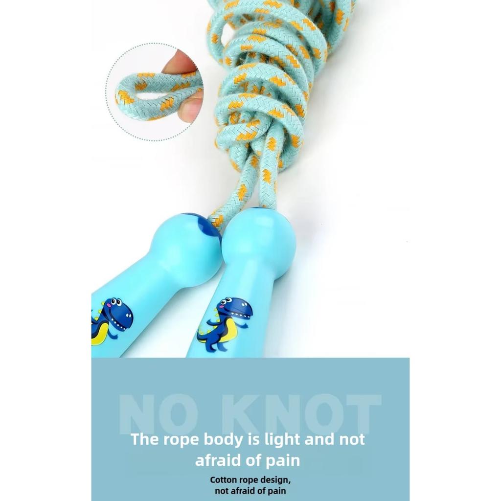 Children's Adjustable Cotton Jump Ropes Sport Fitness Lovely Cartoon Skipping Handle Fillet Design Outdoor Sports Toy