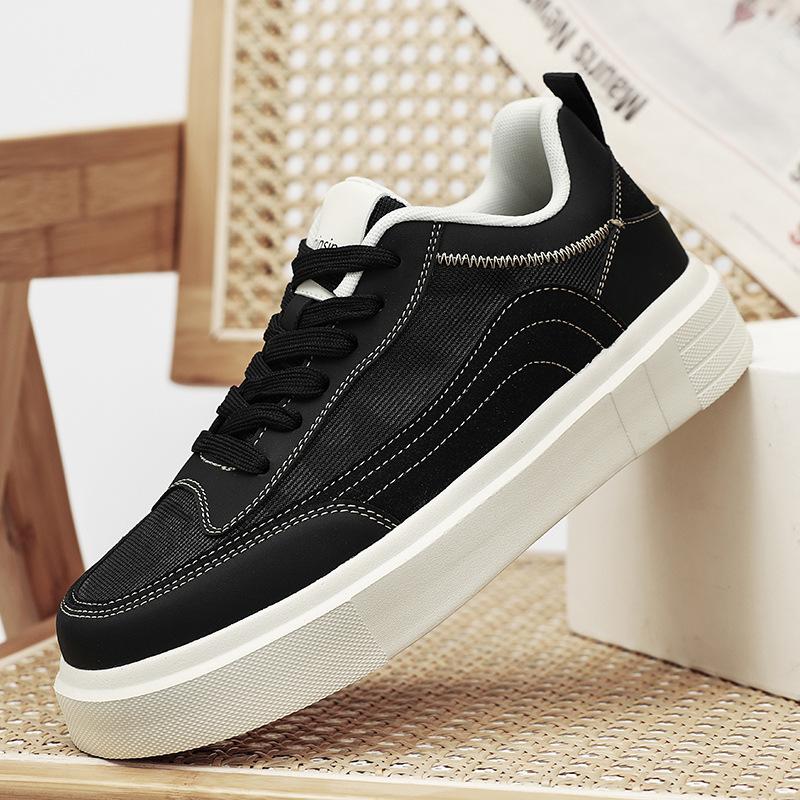 

Niche original board shoes Korean version fashion lightweight breathable board shoes men s comfortable versatile casual shoes platform white shoes 44 чёрный