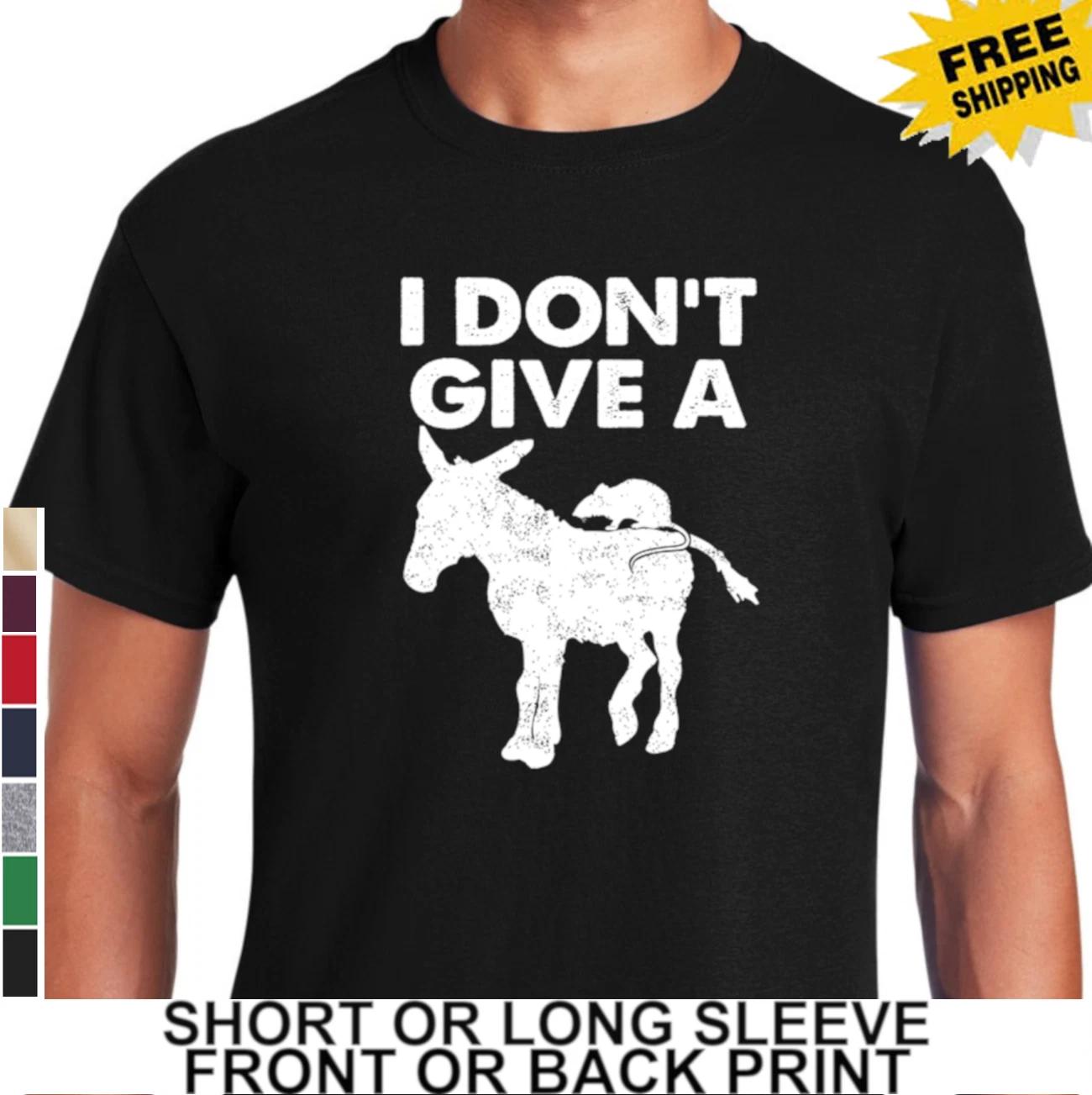 Funny Adult Humor I Don t Give A Rats Ass Word Play Rat With Donkey Mens T Shirt XXL