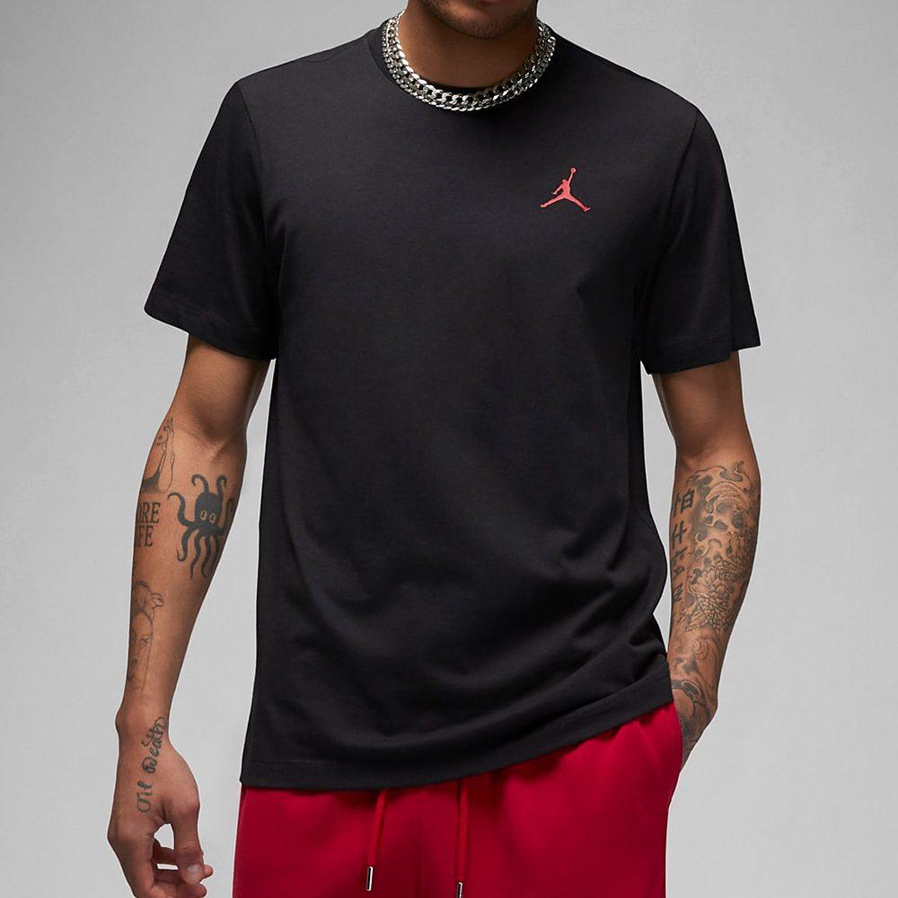 Jordan T Shirts Men's Black Crew Neck Moderate FB7469-010