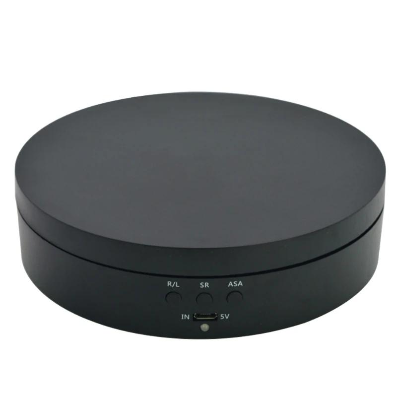 3 Speeds Electric Rotating Turntable Merchandise Display Base Automatic Revolving Platform 138MM Battery/USB Power