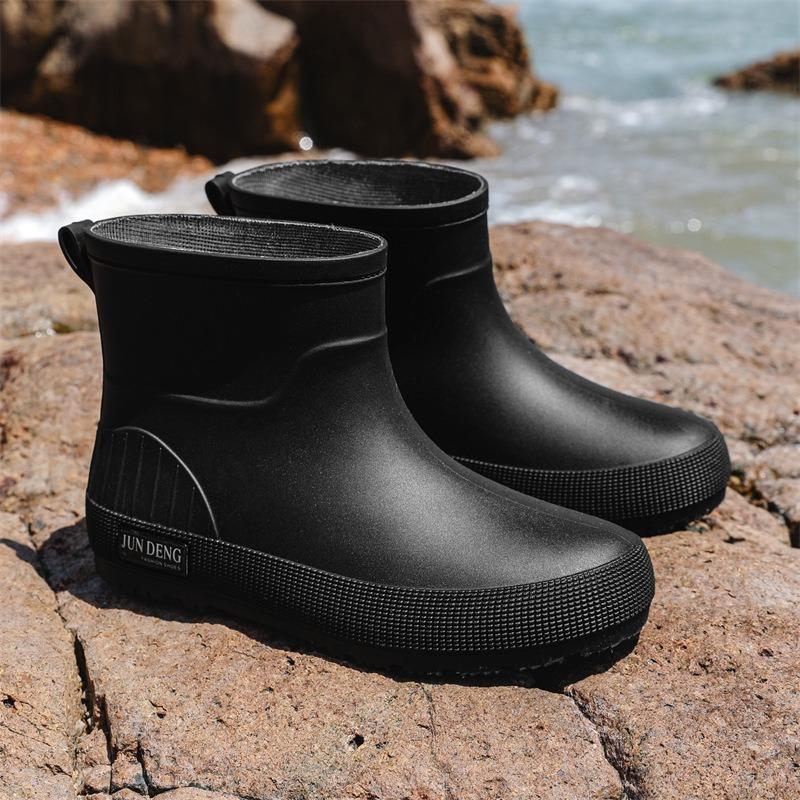 British Mountain Wading Rain Shoes Fashion Women's Rain Boots Thickened Waterproof Shoes Non-slip Flat Women's Water Shoes Thermal Cover Rubber Shoes