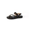 2024 Women's Fashion Trend Pure Black Belt Anti-slip Wear-resistant Flat Sandals Fashion Premium Sandals for Women