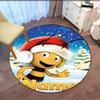Custom Name Maya the bee Printed Round Rug Carpet Chair Rug Area Rug Entryway Doormats,for Office Chair Living Room Bedroom Kitchen Room.
