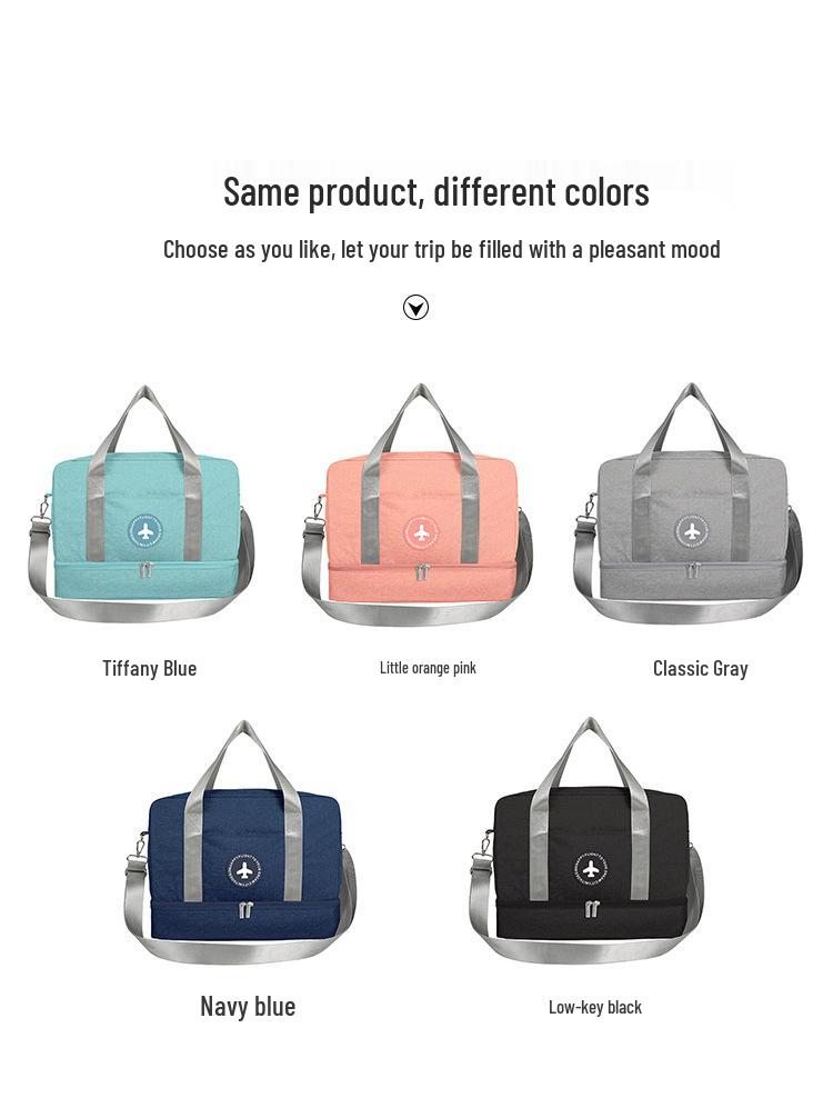 Convertible Waterproof Travel Bag: Attaches To Trolley, Worn Crossbody, or As Backpack for Wet/Dry Separation