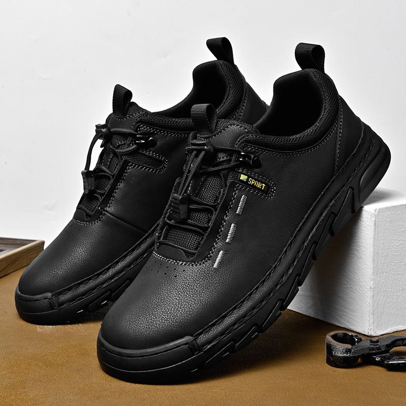 Fashion All Season Men's Casual Leather Shoes Wear-Resistant Male Sneakers Anti-Skid Walking Shoes Outdoor Sports Footwear New Trainers