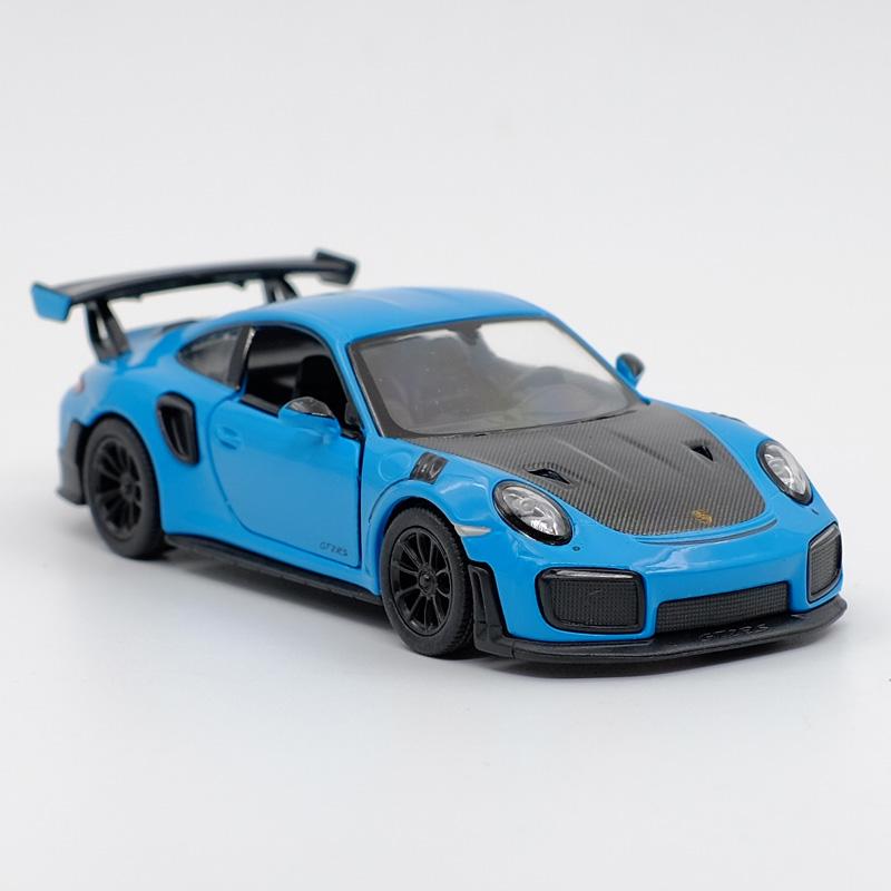 AAU1 Kinsmart Porsche 911 GT2 RS Sport Car Alloy Diecast Car Model 1/36 Toy With Pull Back For Children Gifts Toy Collection