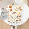 Kids Casual Short Sleeve Top and Shorts Set Animal Print Lightweight Soft Fabric Comfortable Fit Summer Outfit for Boys Girls