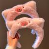 Plush Hairband Party Headwear Headhoop Cute Pink Pig Headband  Wash Face