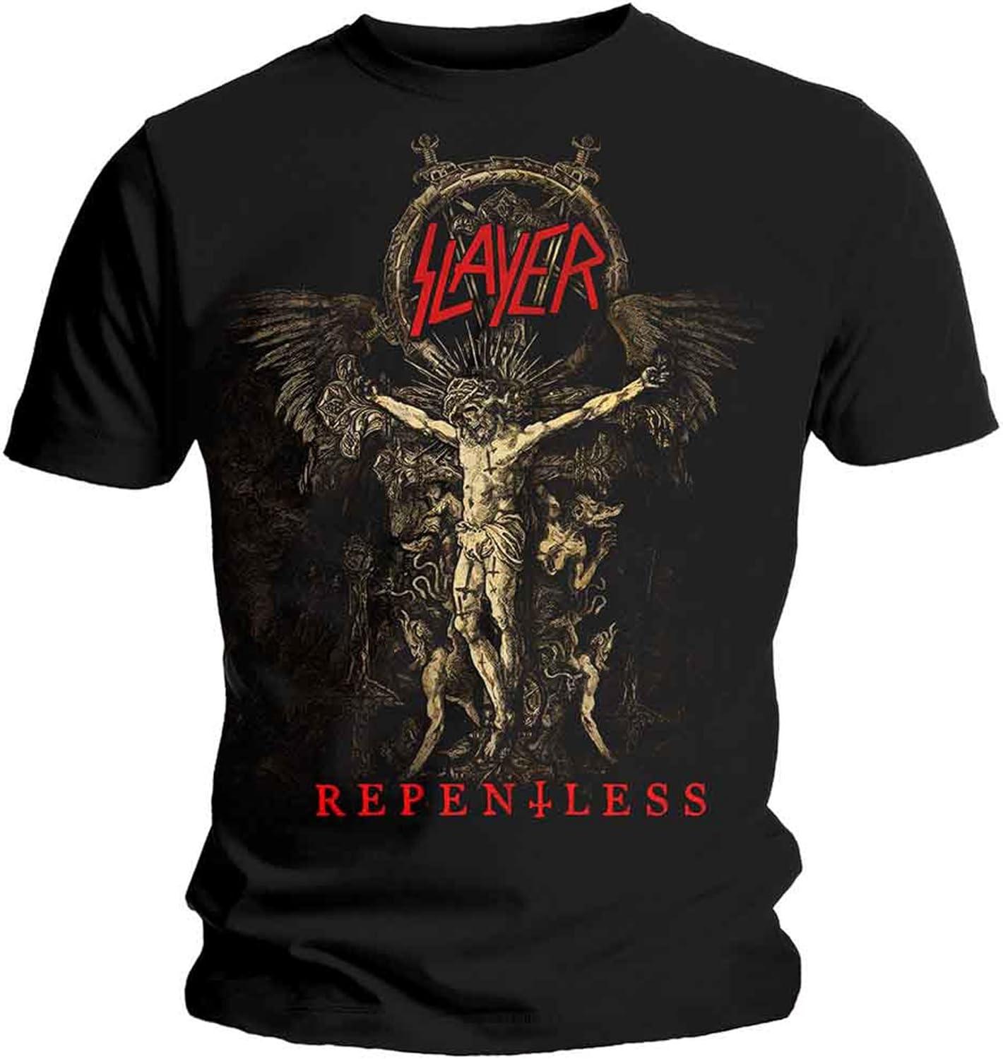 Slayer Cruciform Skeletal Band Logo T Shirt XXXXXL чёрный