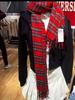 American Retro Red Plaid Tassel Scarf: Fashionable, Warm, Thick Shawl for Christmas & New Year