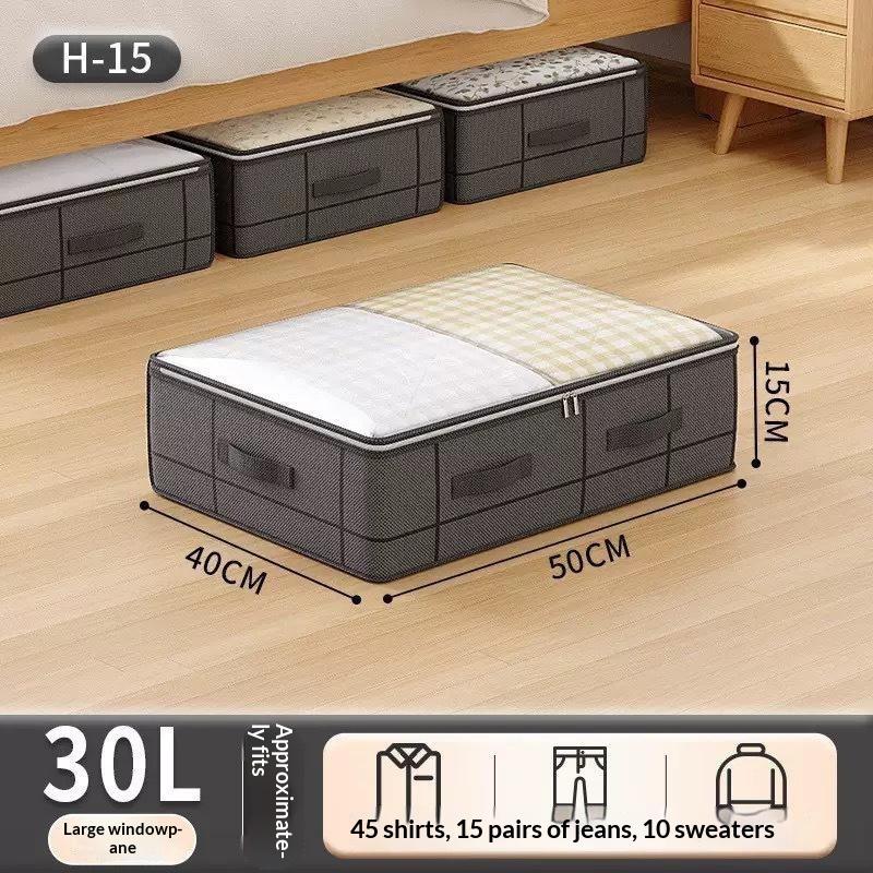 Homefish 1Pc Large Capacity And Super Load-Bearing Black Composite Material Storage Bag, Dustproof And Moisture-Proof