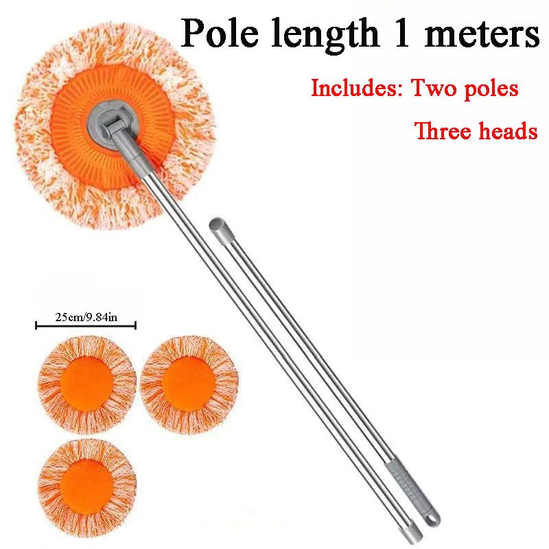 UNTIOR Cleaning Mop with Long Handle Round 360° Rotatable Removable High-rise Cleaning Supplies Household Ceiling Floor Cleaner