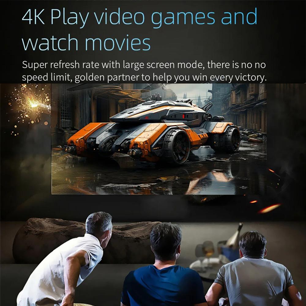 MRSVI D8 1200ANSI Projector 4K LCD LED WiFi  Bluetooth 2+32GB HD 1080P Portable Projector For Cinema Office Camping Movie