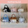 Minimally Design Spliced Children Casual Single Shoulder Square Bag Pendant With