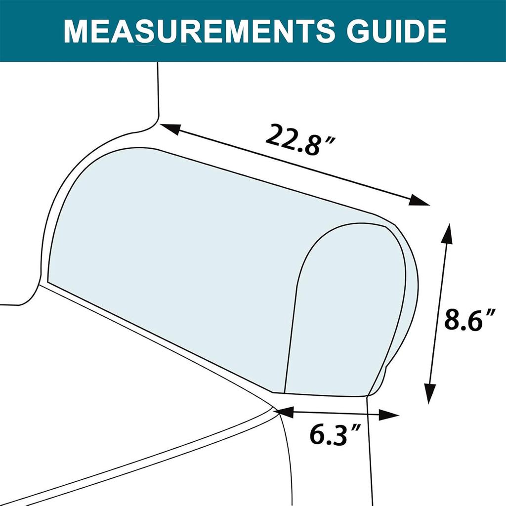 Stretch Armrest Covers (Set of 2) – Anti-Slip Spandex Jacquard Furniture Protectors for Chairs, Sofas & Recliners – Washable & Durable Slipcovers