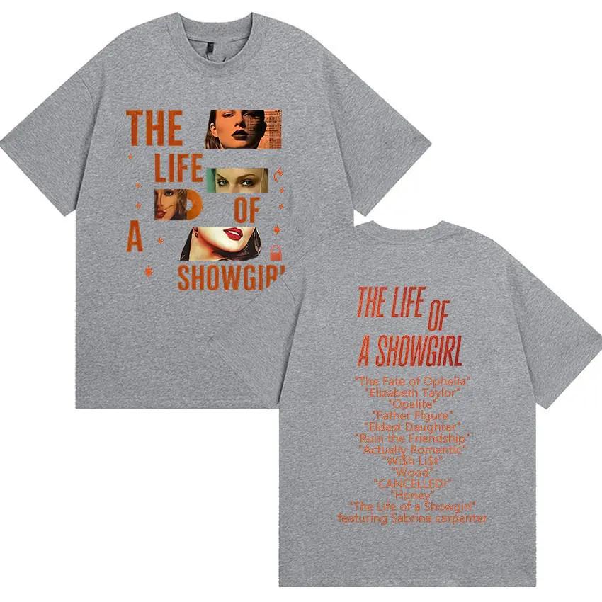 The Life of A Showgirl Tour Merch T-shirt Unisex Abbigliamento di Alta Qualità T-shirt alla Moda Cotone Vintage T-shirt Oversize