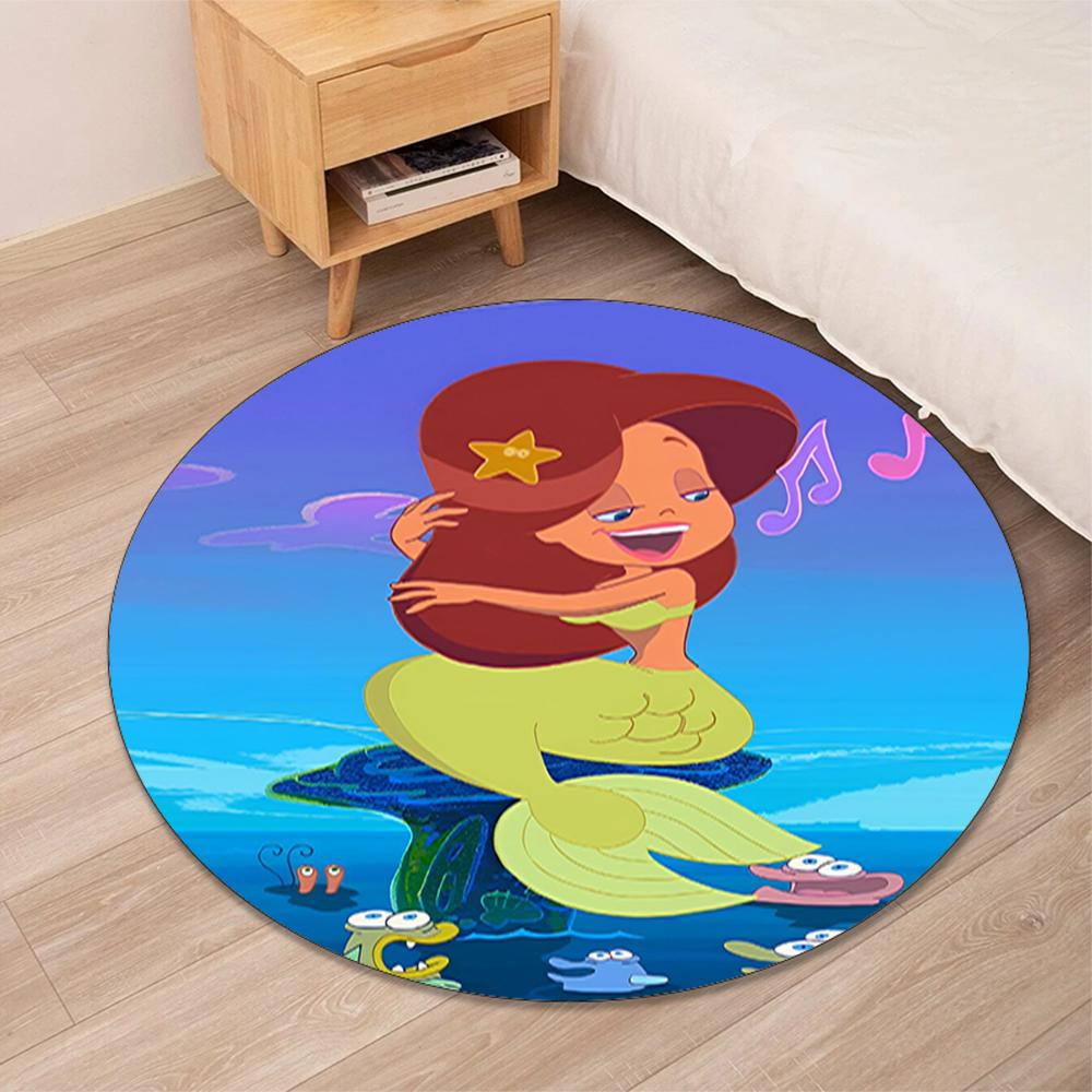 Tappeto Rotondo Stampato Zig & Sharko Tappeto per Sedia Tappeto per Area Tappetini per Ingresso, per Sedia da Ufficio Soggiorno Camera da Letto Cucina.