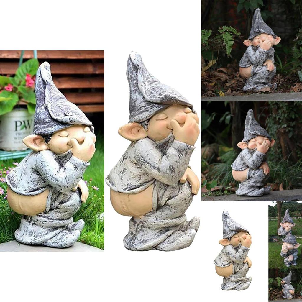 Unique Pooping Gnome Statue Garden Decor Elf Figurine Mold With Realistic And Humorous Features