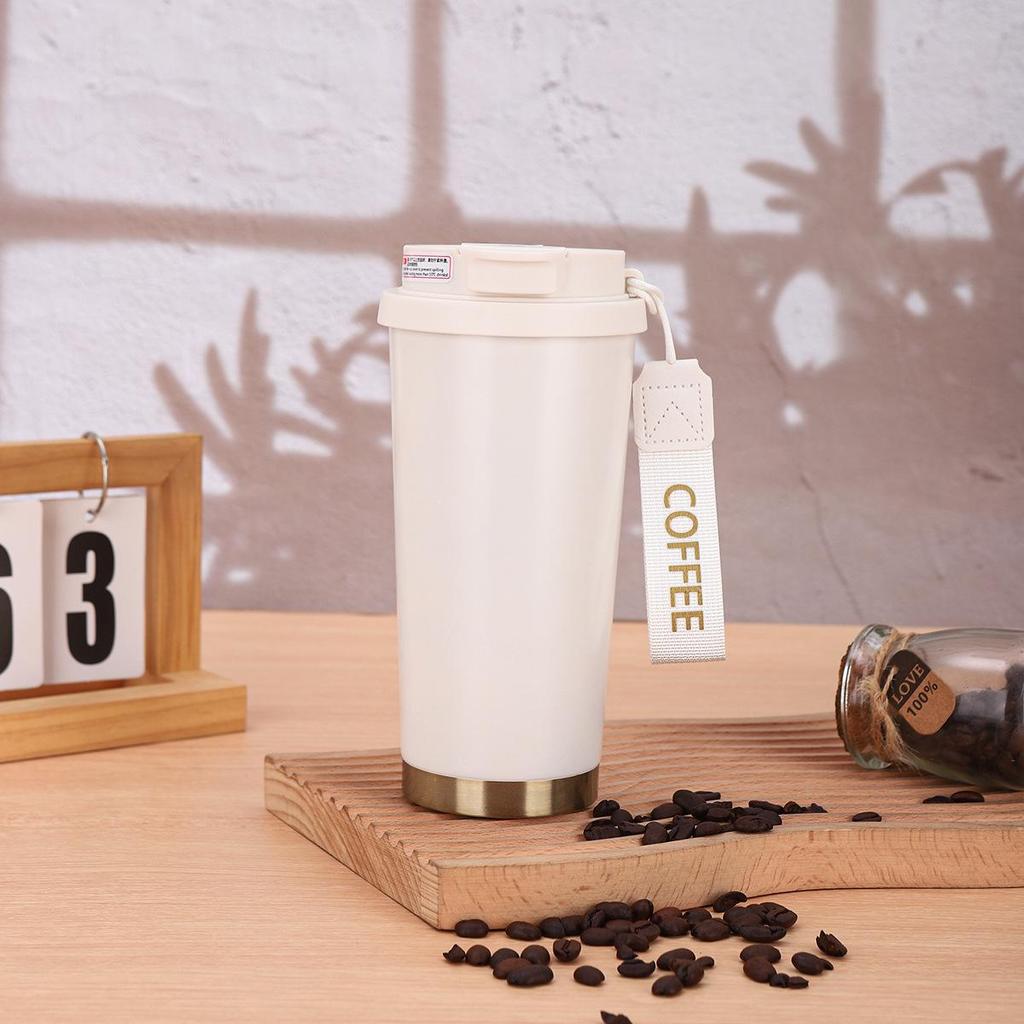 Isolerad Kaffemugg i Rostfritt Stål, Lily, för Resa: Sommarträdgårdsutgåva