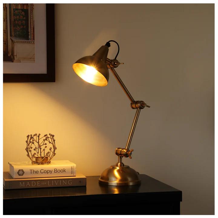 Shiny Black Triple Adjustable Study Lamp