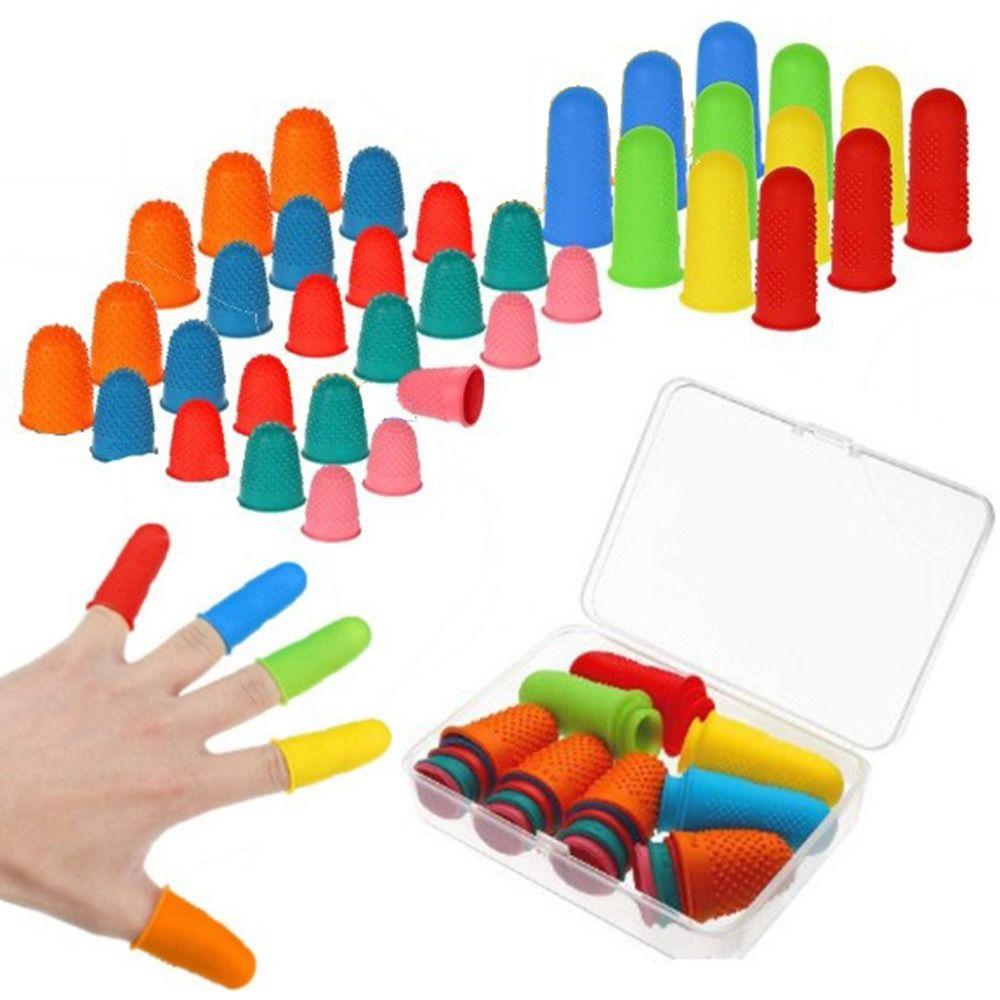 5/20PCS Quilting Finger Cots Natural Rubber Fingertip Protective Gloves Particle Finger Tip Cover