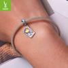 Blue Tarot Sun Pendant, Bohemian 925 Silver Beaded Jewelry Scc2264