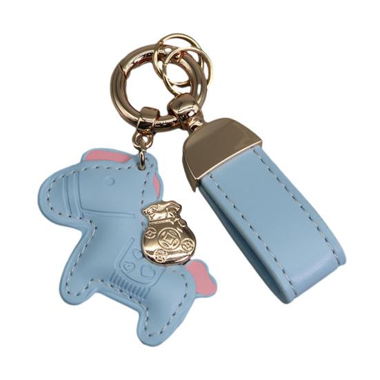 Key Chain Imitation Leather Horse Keychain Pendant Year of Horse Design Key Holder Bag Car Accessory