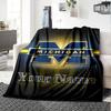 Name Custom Michigan Print Flannel Blanket High Quality Warm Comfortable Cover for All Seasons Perfect for Gifts Home Decor