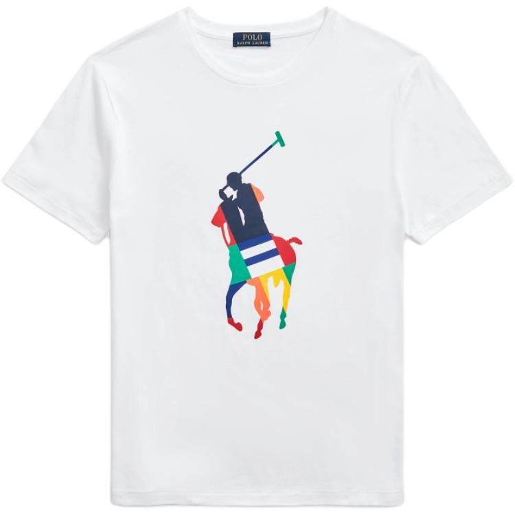 

Polo Ralph Lauren SS25 Футболка с круглым вырезом и короткими рукавами с принтом логотипа Big Pony Мужской топ 710843377-002 L