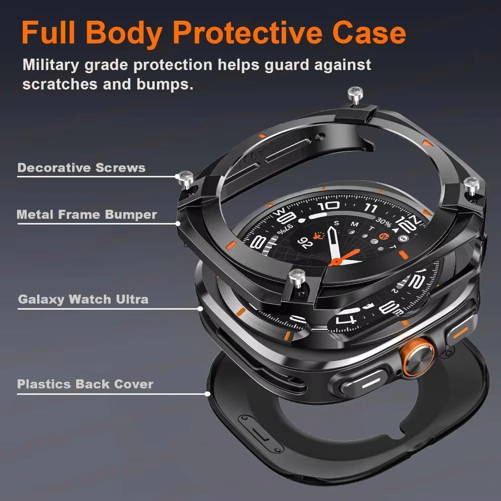 Luxury Armor Aluminium Alloy Case Cover For Samsung Galaxy Watch 7 Ultra 47mm Protective Metal Bumper for Samsung Galaxy Ultra 2025